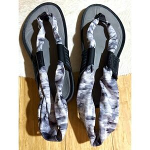 Kuru Women's Sling Wrap Sandal Women's Size‎ 7 Tie Dye Black Gray Arch Support
